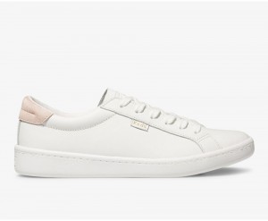 Keds Ace δερματινα White/Pink Αθλητικα Παπουτσια γυναικεια ασπρα ροζ | XRN716485