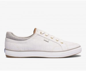 Keds Center II Subtle Stripe Αθλητικα Παπουτσια γυναικεια ασπρα | IOF932685