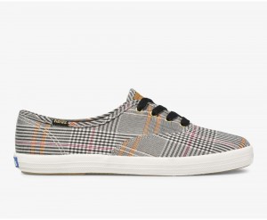 Keds Champion Plaid Αθλητικα Παπουτσια γυναικεια μαυρα Πολύχρωμο | ZAH563024