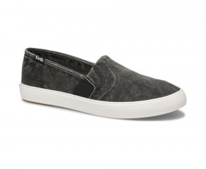 Keds Clipper Washed Solids Slip On γυναικεια μαυρα | XOU483759