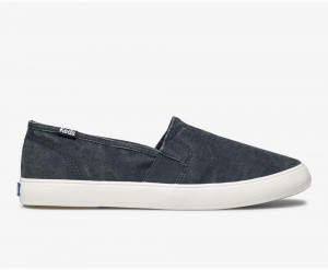 Keds Clipper Washed Solids Slip On γυναικεια σκουρο μπλε | THD836214