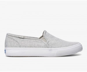 Keds Double Decker Heathered Woven Slip On γυναικεια γκρι | ZNY632718