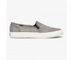 Keds Double Decker Plaid Slip On γυναικεια μαυρα Πολύχρωμο | UCO701684