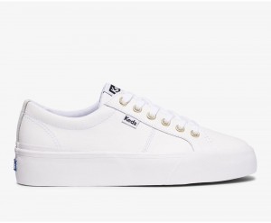 Keds Jump Kick Duo δερματινα Αθλητικα Παπουτσια γυναικεια ασπρα | AER390674