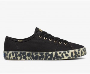 Keds Kickstart CanvasFoxing Αθλητικα Παπουτσια γυναικεια μαυρα | NPL749568