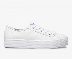 Keds Triple Kick δερματινα Αθλητικα Παπουτσια γυναικεια ασπρα | PEL154293