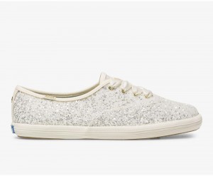 Keds x Kate Spade New York Champion Glitter Αθλητικα Παπουτσια γυναικεια ασπρα | HTD593872