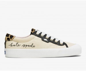 Keds x Kate Spade New York Crew Kick δερματινα Raffia Αθλητικα Παπουτσια γυναικεια Μπεζ μαυρα | NEB756082