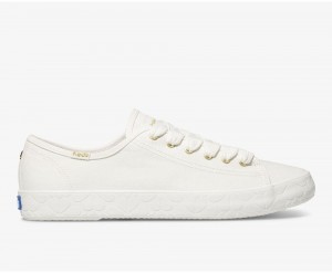 Keds x Kate Spade New York Kickstart Logo Foxing Αθλητικα Παπουτσια γυναικεια ασπρα | SHW036728