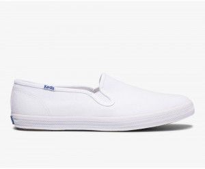 Keds x Organic βαμβακερα Champion Slip On γυναικεια ασπρα | YNZ265701