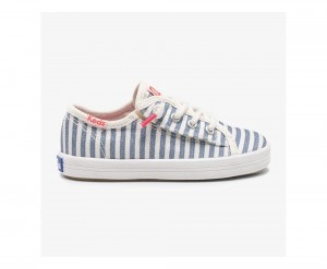 Keds x Organic βαμβακερα Kickstart Jr. Αθλητικα Παπουτσια για κοριτσια ασπρα μπλε | KAM321560