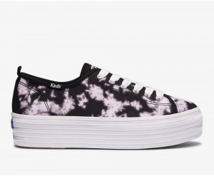 Keds x Organic βαμβακερα Triple Up Tie Dye Αθλητικα Παπουτσια γυναικεια μαυρα μωβ | ZUK170356