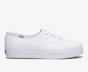 Keds x Organic βαμβακερα Triple Αθλητικα Παπουτσια γυναικεια ασπρα | XPZ659734