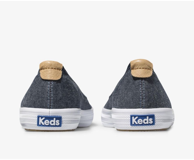 Keds Bryn Chambray Slip On γυναικεια σκουρο μπλε | NZH012943