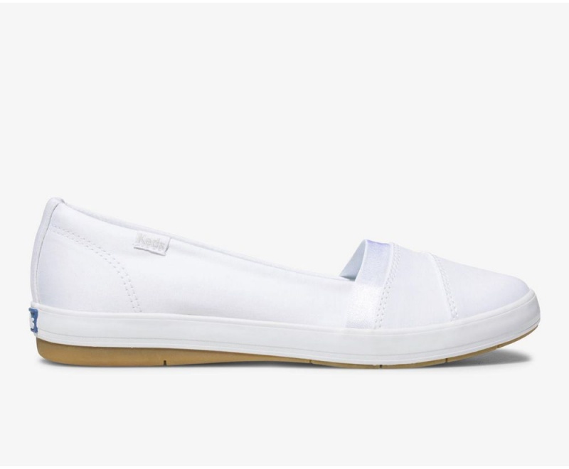 Keds Carmel Slip On γυναικεια ασπρα | JEL348159