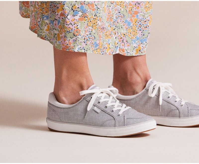 Keds Center II Chambray Stripe Αθλητικα Παπουτσια γυναικεια γκρι | HDS843925