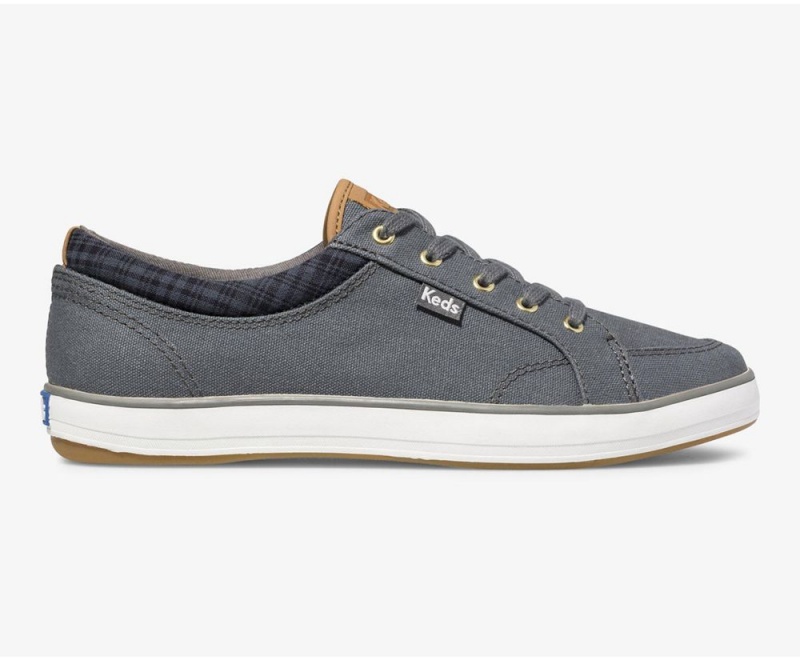 Keds Center Waxed καμβα Αθλητικα Παπουτσια γυναικεια γκρι | QIJ792864