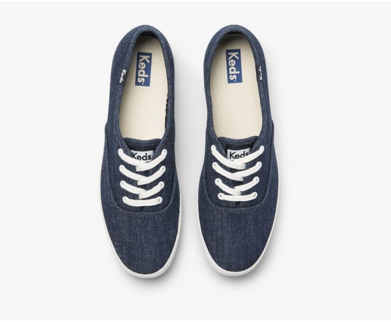 Keds Champion Eco Denim Αθλητικα Παπουτσια γυναικεια μπλε | OSM487962