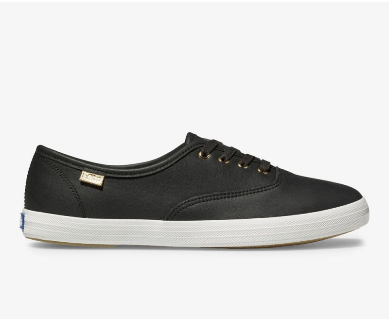 Keds Champion Luxe δερματινα Αθλητικα Παπουτσια γυναικεια μαυρα | APN819540