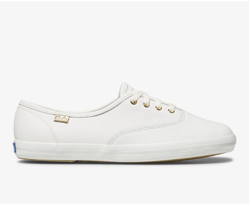 Keds Champion Luxe δερματινα Αθλητικα Παπουτσια γυναικεια ασπρα | GQO219845