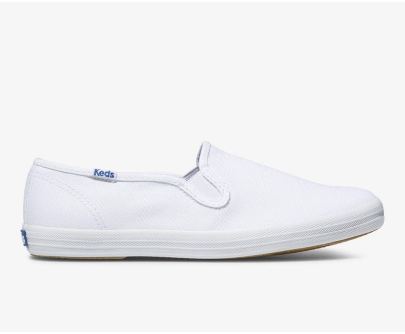 Keds Champion Slip On γυναικεια ασπρα | JXT506134