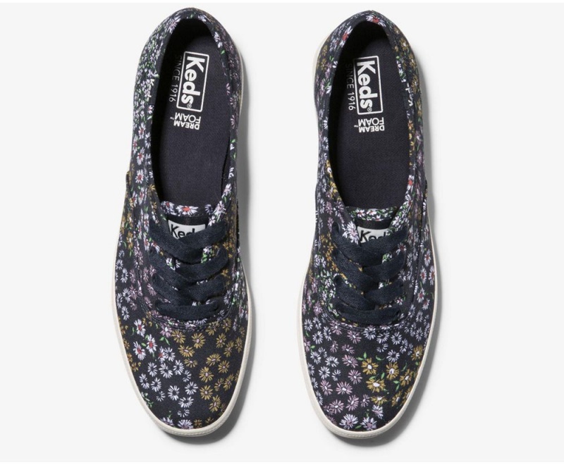 Keds Champion TRX Floral Αθλητικα Παπουτσια γυναικεια σκουρο μπλε | XNY162597