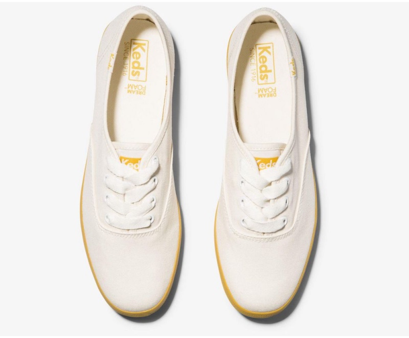 Keds Champion TRX Αθλητικα Παπουτσια γυναικεια ασπρα κίτρινα | IWL194375