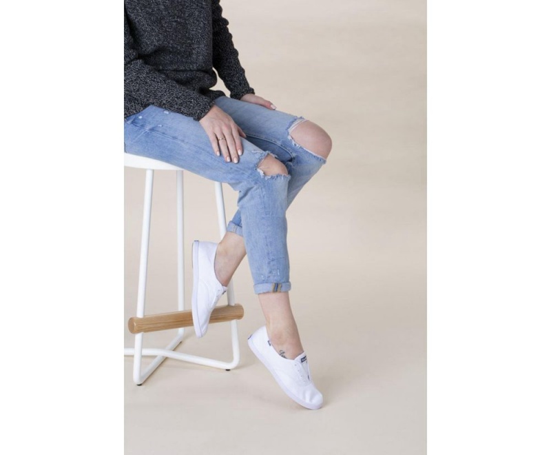 Keds Chillax Basics Slip On γυναικεια ασπρα | LMQ085237