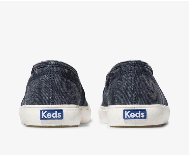 Keds Clipper Washed Solids Slip On γυναικεια σκουρο μπλε | THD836214