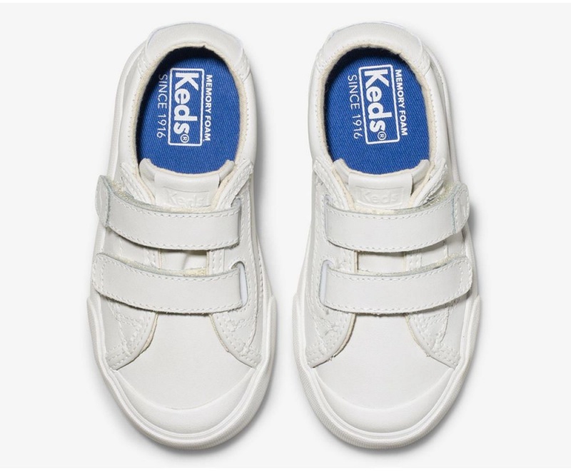 Keds Crew Kick 75 2V δερματινα Slip On για κοριτσια ασπρα | MDG390482