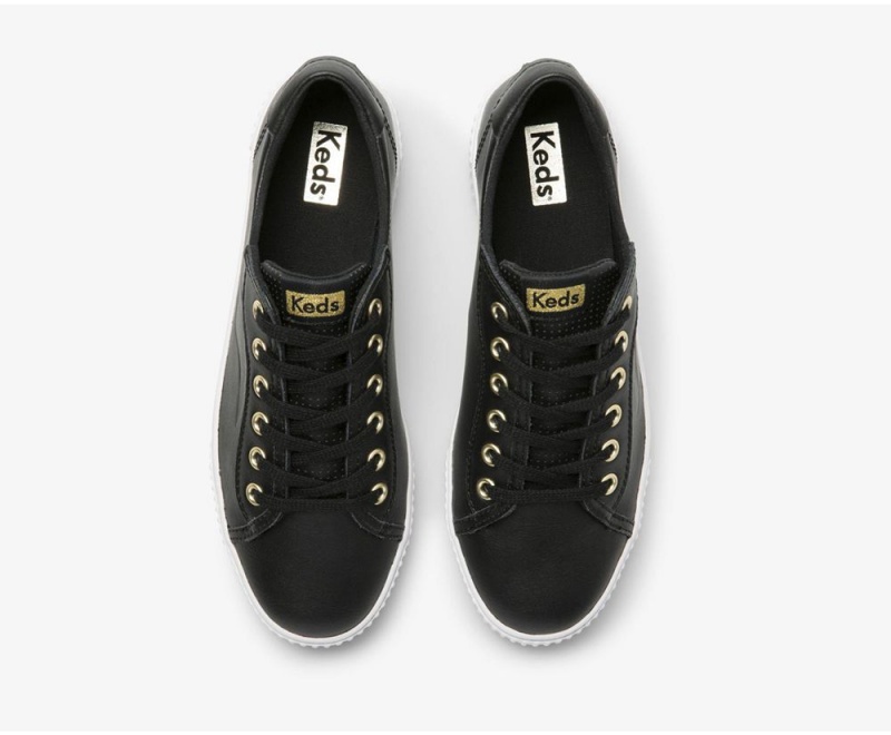 Keds Crew Kick Alto δερματινα Αθλητικα Παπουτσια γυναικεια μαυρα | KIU094723