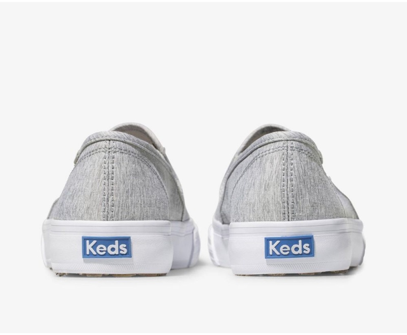 Keds Double Decker Heathered Woven Slip On γυναικεια γκρι | ZNY632718