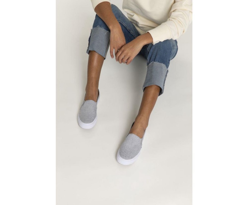 Keds Double Decker Heathered Woven Slip On γυναικεια γκρι | ZNY632718