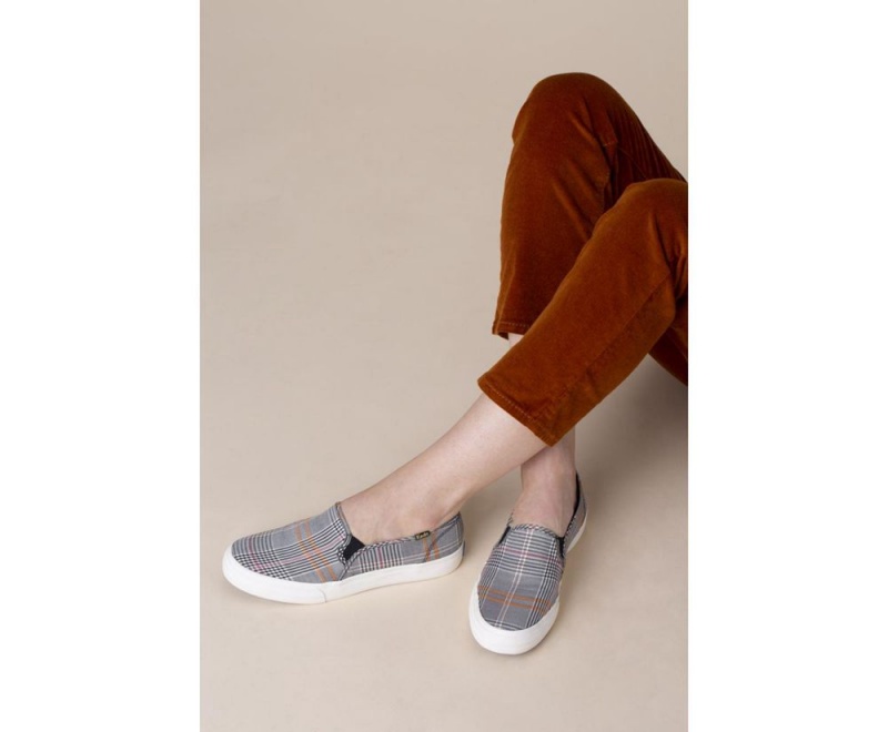 Keds Double Decker Plaid Slip On γυναικεια μαυρα Πολύχρωμο | UCO701684