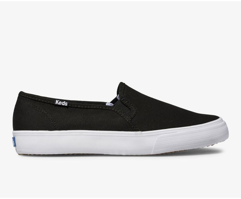 Keds Double Decker καμβα Slip On γυναικεια μαυρα | BIO576318