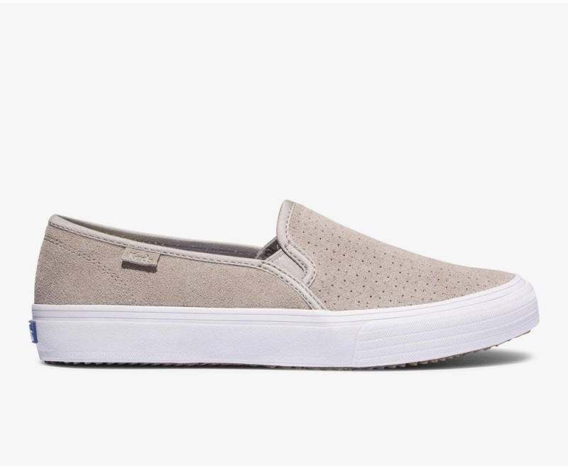 Keds Double Decker σουετ Slip On γυναικεια γκρι | DTS231745