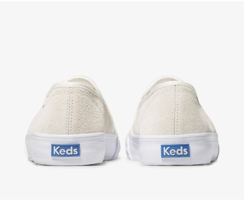 Keds Double Decker σουετ Slip On γυναικεια Μπεζ | EFG617435