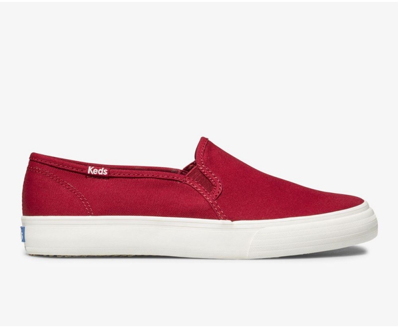 Keds Double Decker καμβα Slip On γυναικεια κοκκινα | THP187056