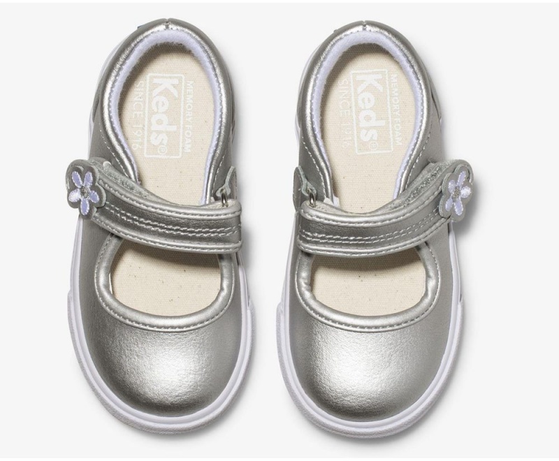 Keds Ella Mary Jane Slip On για κοριτσια ασημι | JTY531806