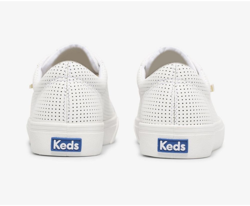 Keds Jump Kick Perf δερματινα Αθλητικα Παπουτσια γυναικεια ασπρα | YIE947158