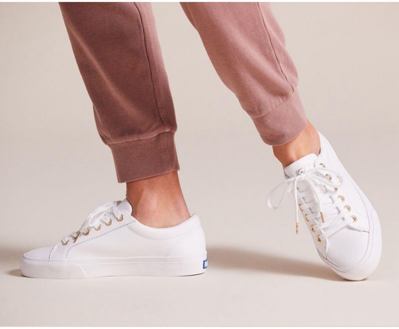 Keds Jump Kick δερματινα Αθλητικα Παπουτσια γυναικεια ασπρα | KJT735281