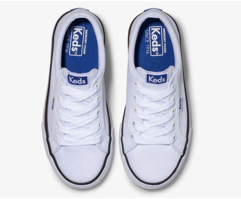 Keds Jump Kick καμβα Αθλητικα Παπουτσια για κοριτσια ασπρα | XWY035718