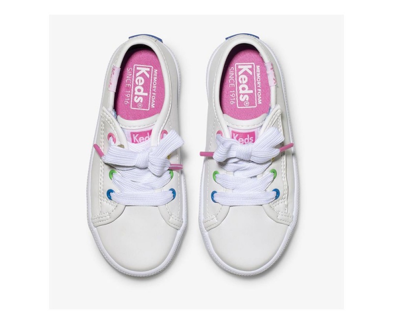 Keds KickstartEyelets Jr. Αθλητικα Παπουτσια για κοριτσια ασπρα | ODQ094371