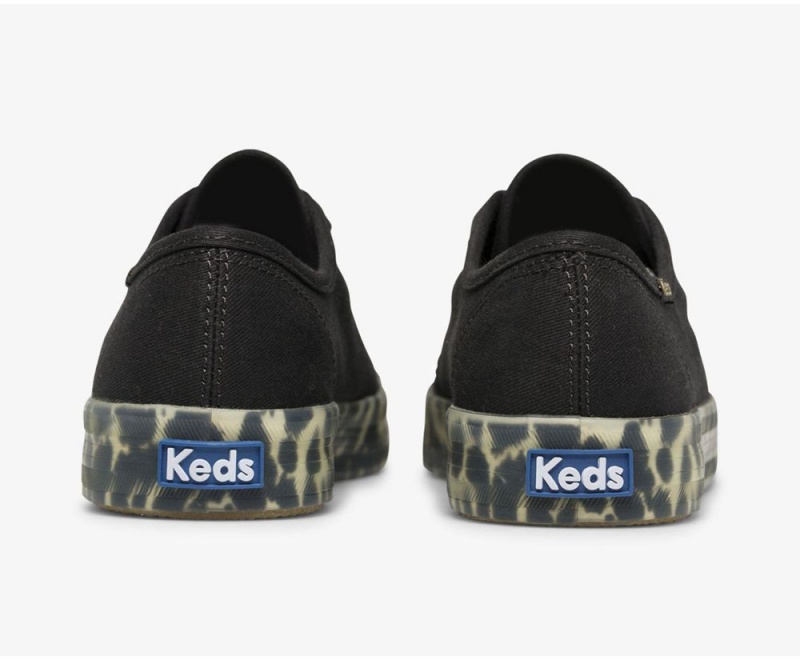 Keds Kickstart CanvasFoxing Αθλητικα Παπουτσια γυναικεια μαυρα | NPL749568