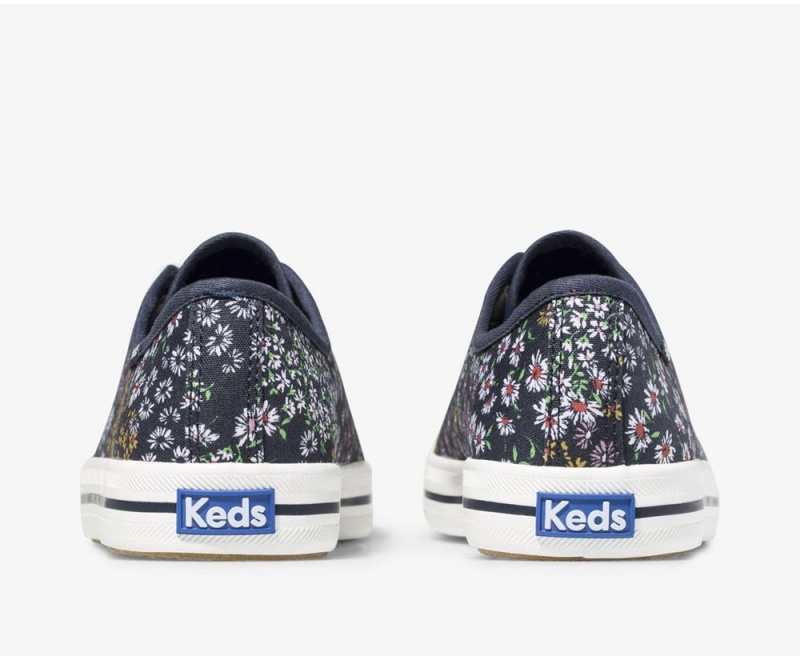 Keds Kickstart Floral Αθλητικα Παπουτσια γυναικεια σκουρο μπλε | HUZ931826