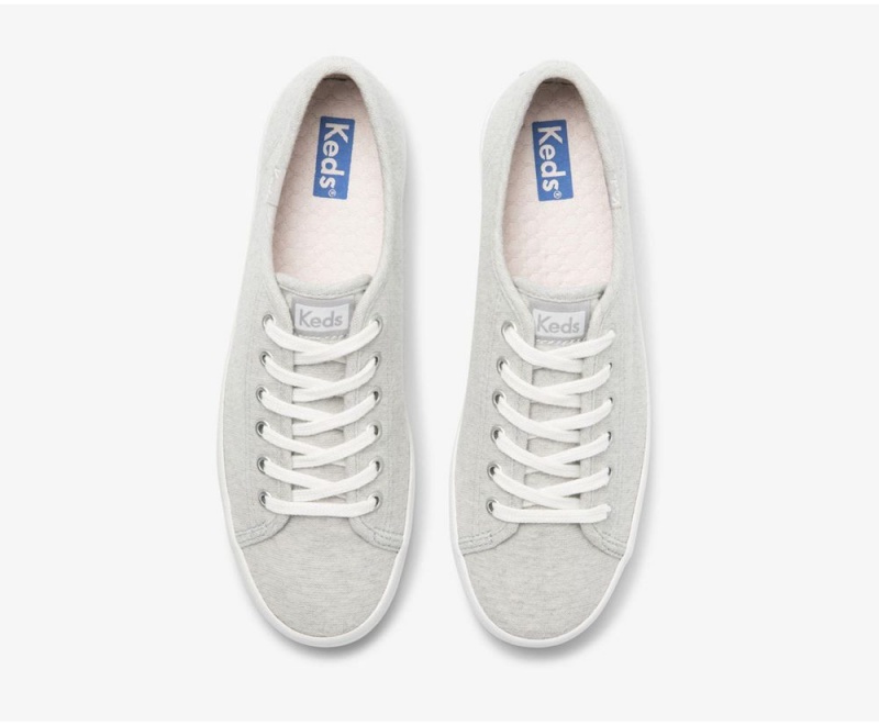 Keds Kickstart Stripey Jersey Αθλητικα Παπουτσια γυναικεια γκρι | JWZ865920