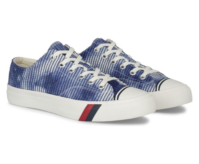 Keds Royal Lo Tie Dye Seersucker Αθλητικα Παπουτσια γυναικεια μπλε | BTR702591