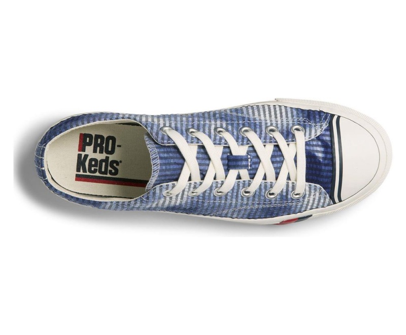 Keds Royal Lo Tie Dye Seersucker Αθλητικα Παπουτσια γυναικεια μπλε | BTR702591