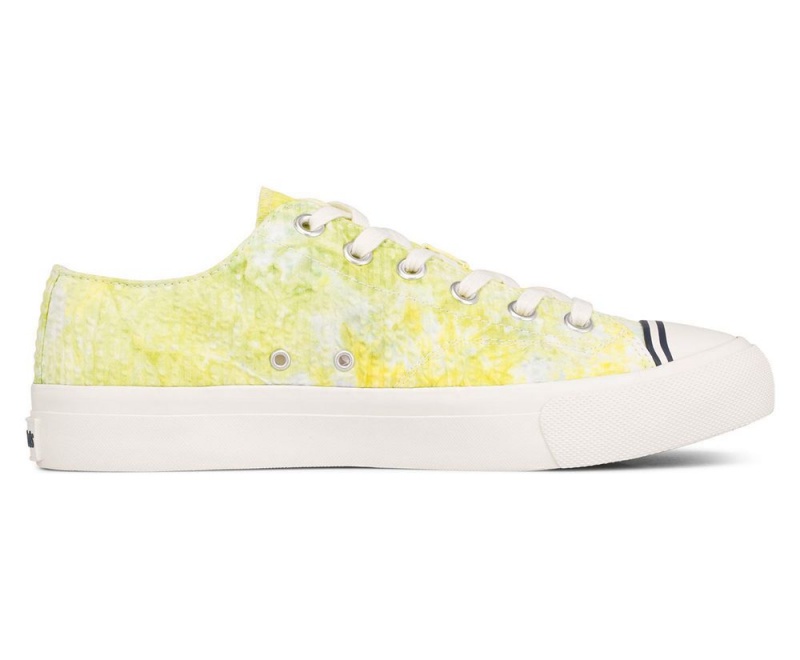 Keds Royal Lo Tie Dye Seersucker Αθλητικα Παπουτσια γυναικεια κίτρινα | NUD497062