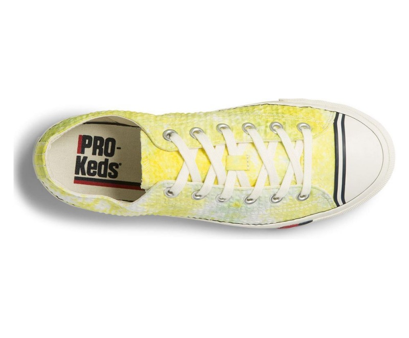 Keds Royal Lo Tie Dye Seersucker Αθλητικα Παπουτσια γυναικεια κίτρινα | NUD497062